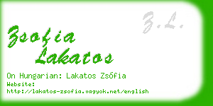 zsofia lakatos business card