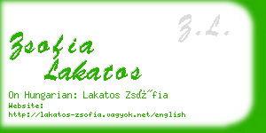zsofia lakatos business card